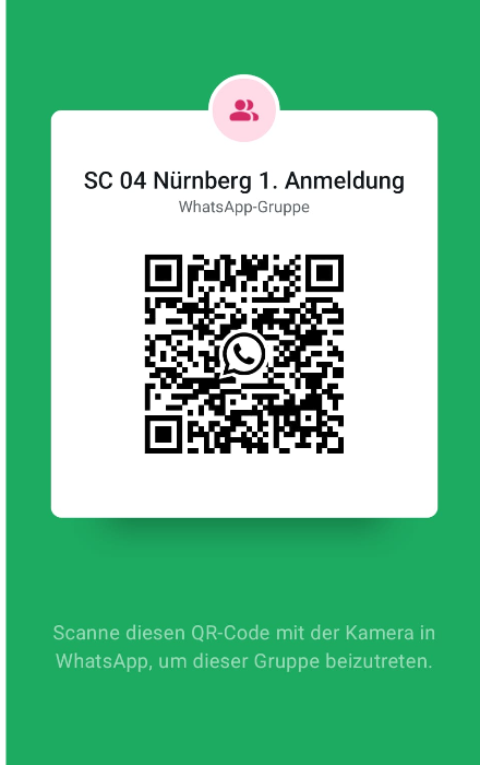 WhatsApp QR Code SC 04 Nürnberg 1. Anmeldung